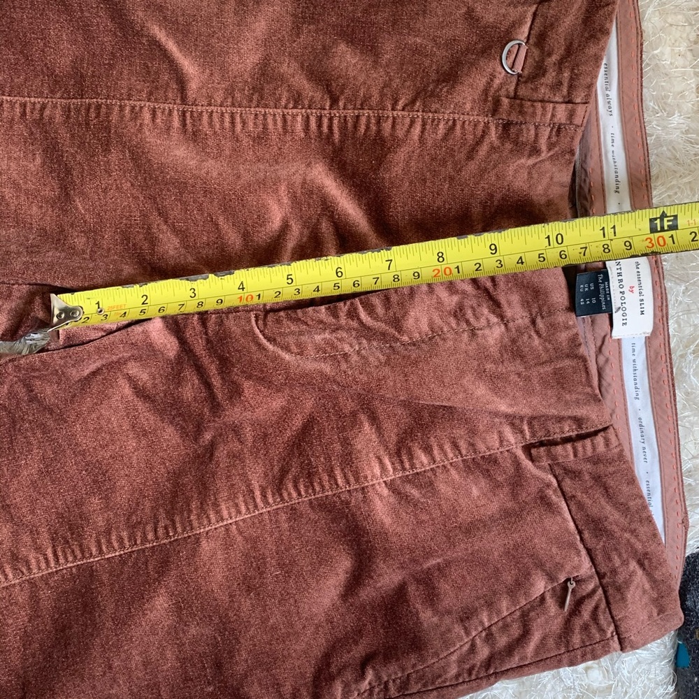 Anthropologie Essential Slim Velvet Cropped Pants - Picture 10 of 10